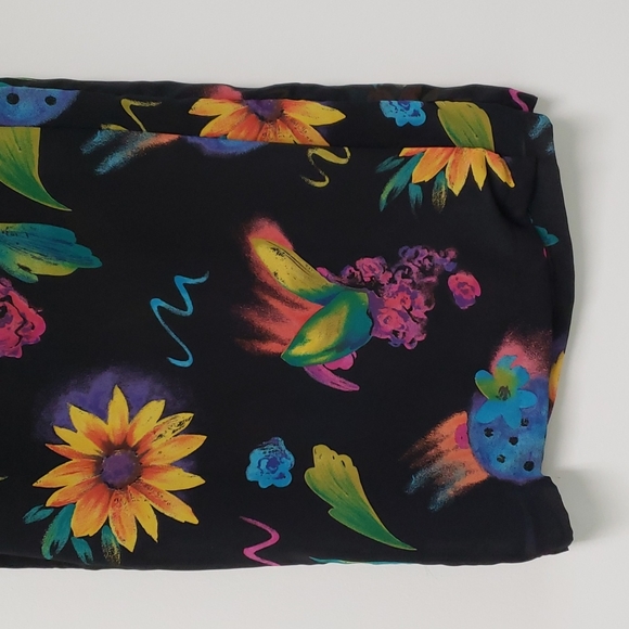 Vintage bright floral wrap-style maxi‎ skirt - Picture 4 of 12